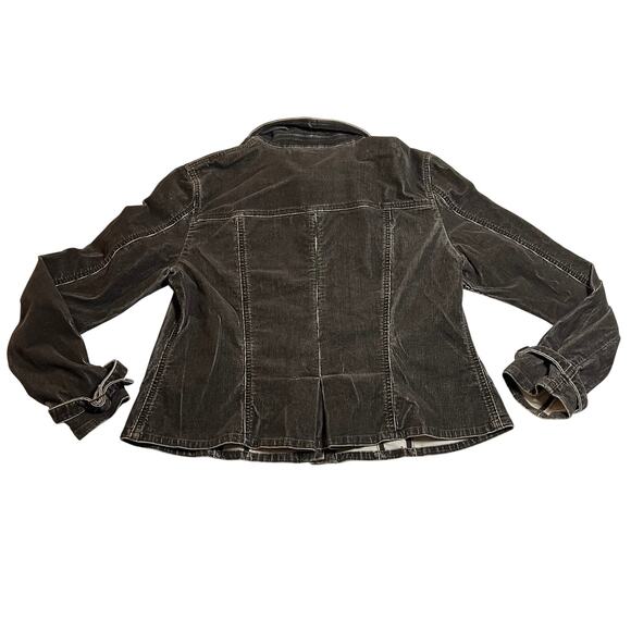 INC International Concepts Corduroy Button Up Jacket Size XL Stretch Cotton Boho - Picture 2 of 6